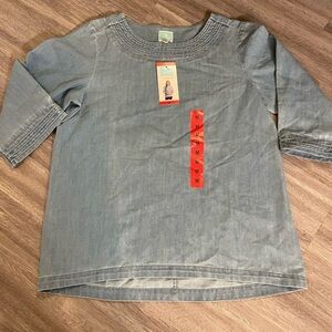 NWT New Denim Top